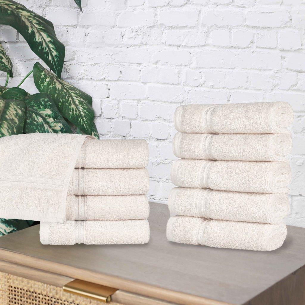 Egyptian Cotton Highly Absorbent Solid Ultra Soft Towel Set Collection