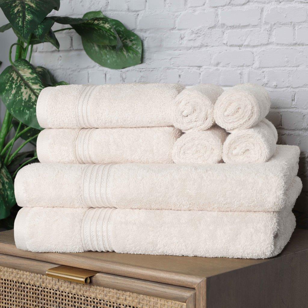 Egyptian Cotton Highly Absorbent Solid Ultra Soft Towel Set Collection