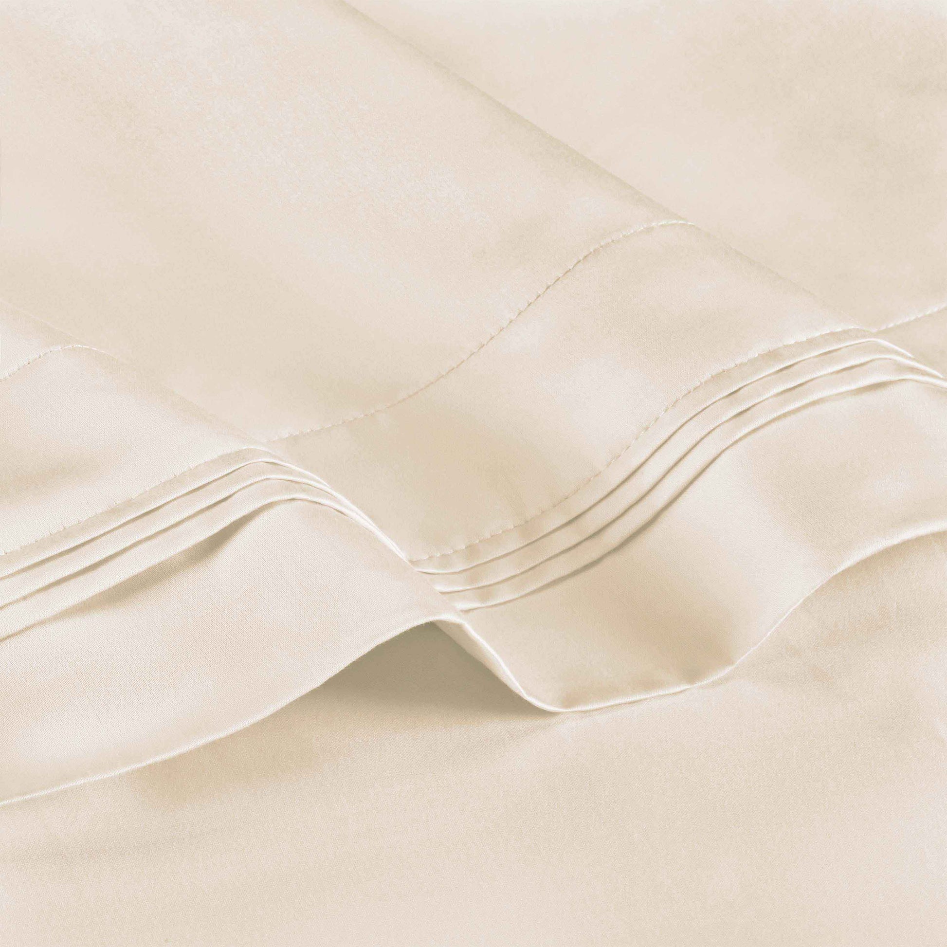 Premium 650 Thread Count Egyptian Cotton Solid Pillowcase Set - Ivory