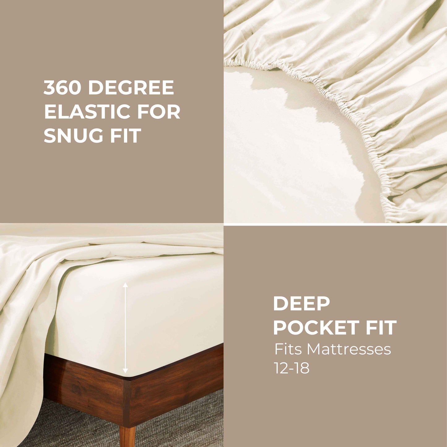 Egyptian Cotton 850 Thread Count Solid Deep Pocket Bed Sheet Set