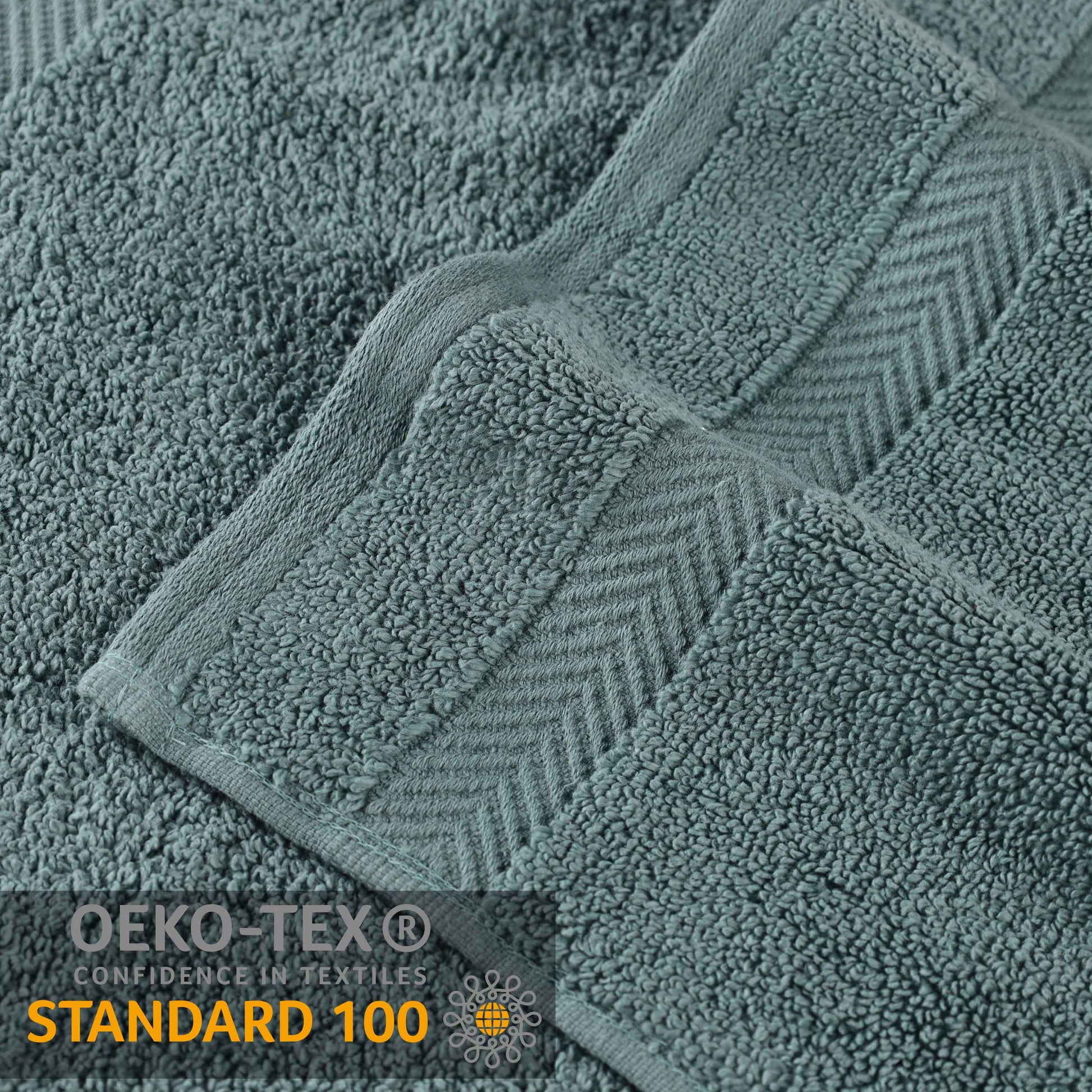 Zero Twist Smart Dry Combed Cotton 2 Piece Bath Towel Set - Jade
