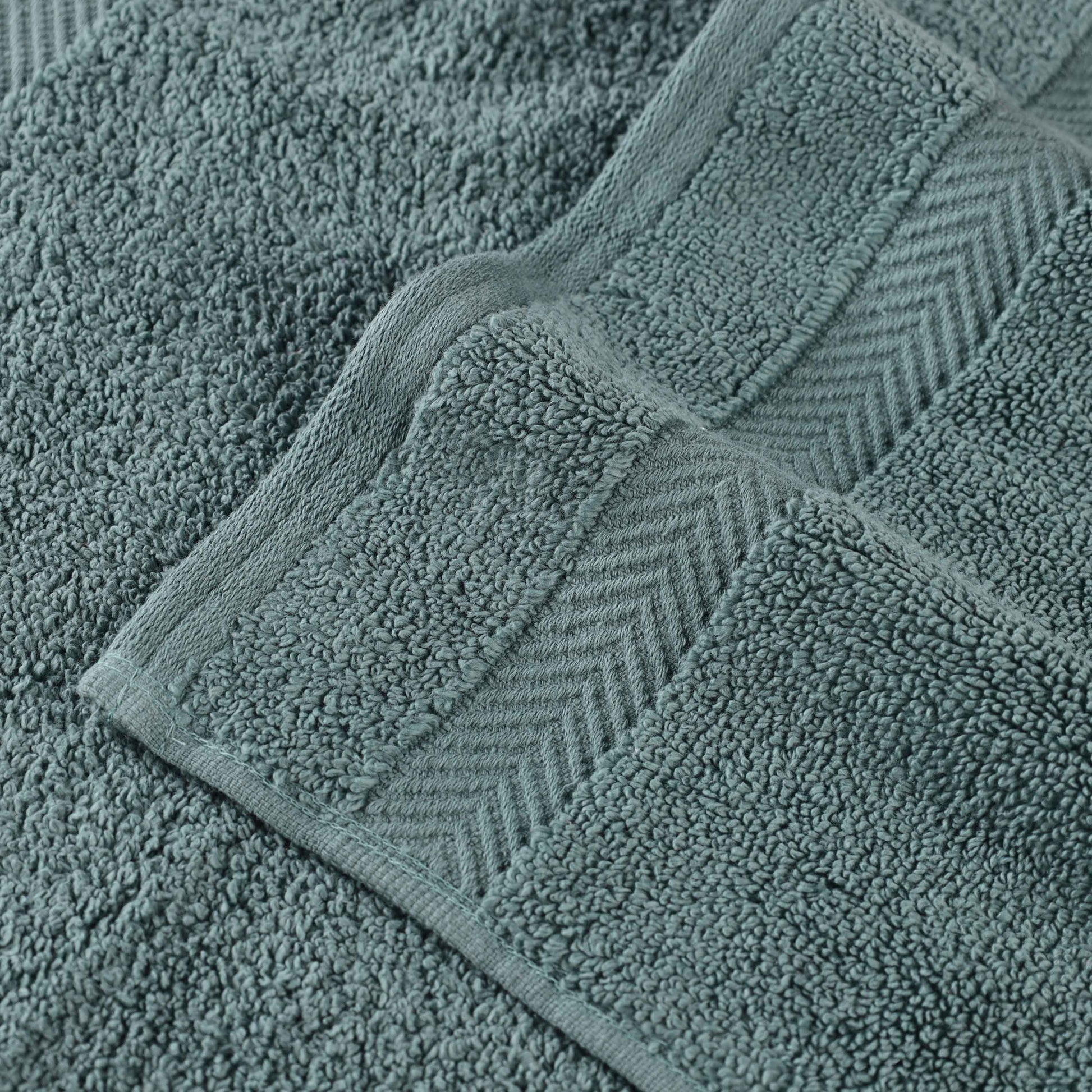 Zero Twist Smart Dry Combed Cotton 2 Piece Bath Towel Set - Jade