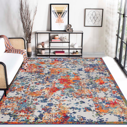 Superior Kalina Modern Abstract Splatter Indoor/Outdoor Area Rug or Runner Rug