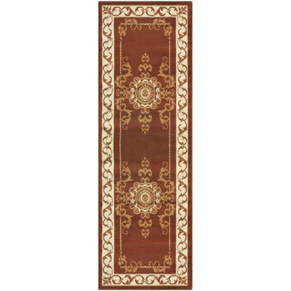 Kensington Medallion and Scroll Area Rug - Toffee