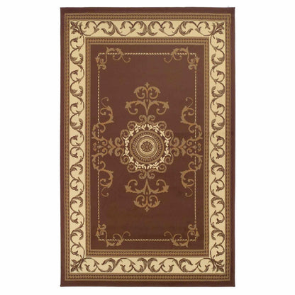 Kensington Medallion and Scroll Area Rug - Toffee