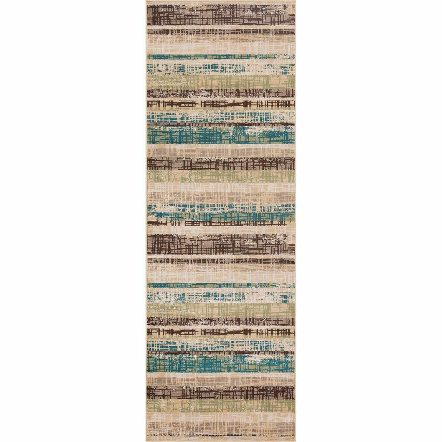 Superior Kylemore Abstract Indoor Area Rug or Runner  - Chocolate
