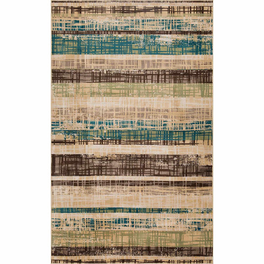 Superior Kylemore Abstract Indoor Area Rug or Runner  - Chocolate
