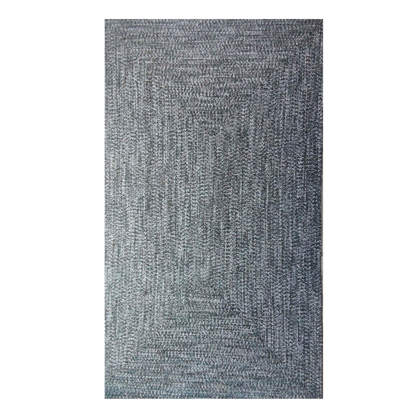 Multi Toned Braided Area Rug Bohemian Indoor Outdoor Rugs - LagoonBreeze-White
