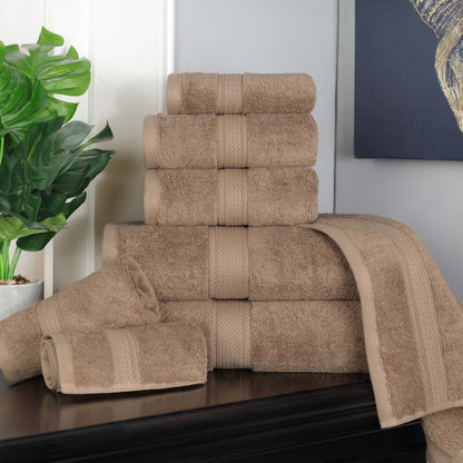 Madison Egyptian Cotton Pile Plush Heavyweight 8 Piece Towel Set
