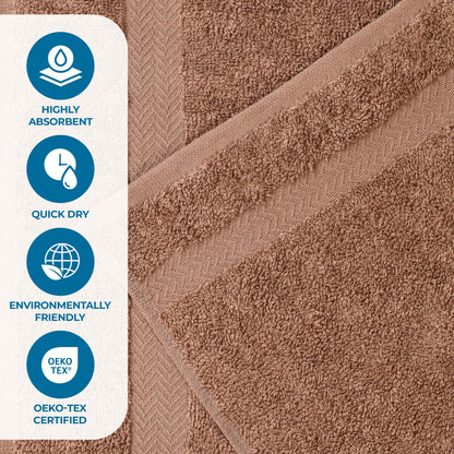 6 Piece Cotton Eco-Friendly Soft Absorbent Towel Set