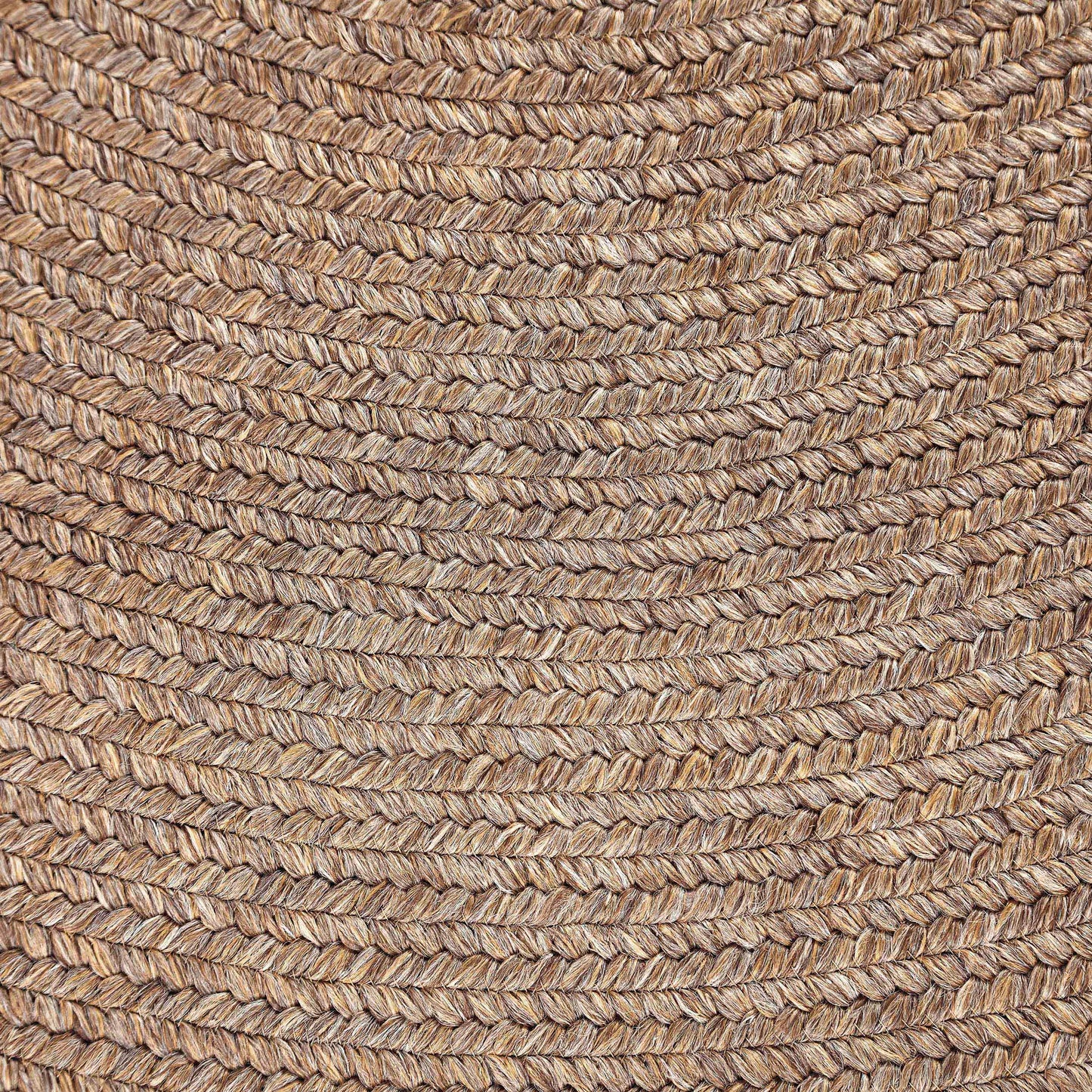 Bohemian Indoor Outdoor Rugs Solid Rectangle Braided Area Rug - Latte