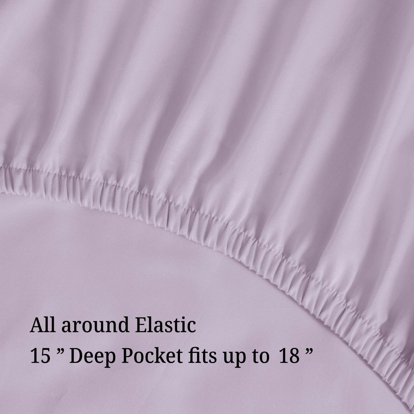 Egyptian Cotton 300 Thread Count Solid Deep Pocket Sheet Set - Lavender