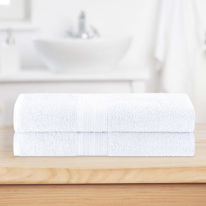 Eco-Friendly Ring Spun Cotton Towel Set - White