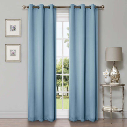 Solid Machine Washable Room Darkening Blackout Curtain 42 Inches