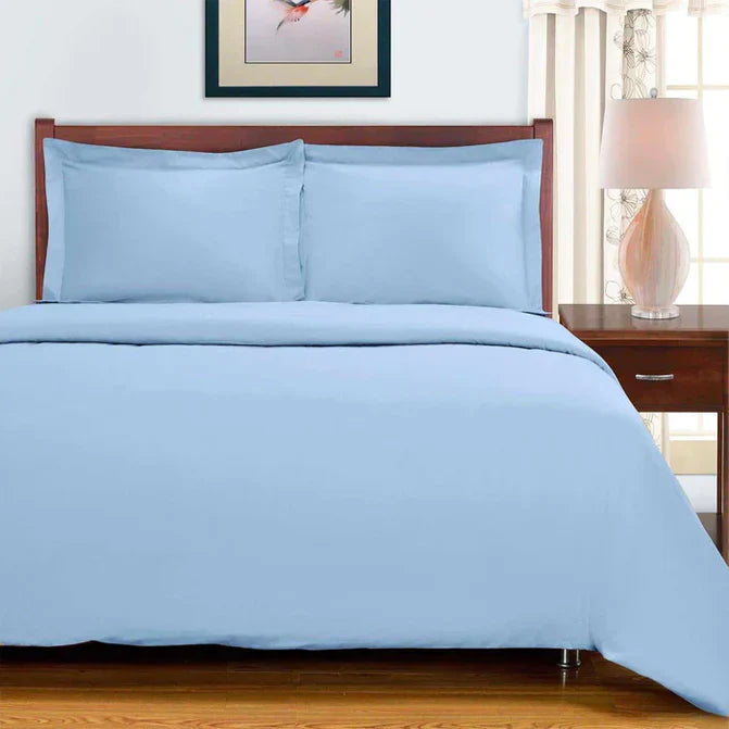 Egyptian Cotton 700 Thread Count Duvet Cover Bedding Set - LightBlue