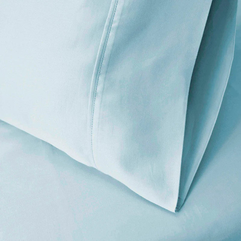 Egyptian Cotton 530 Thread Count Solid Pillowcases Set of 2 - LightBlue