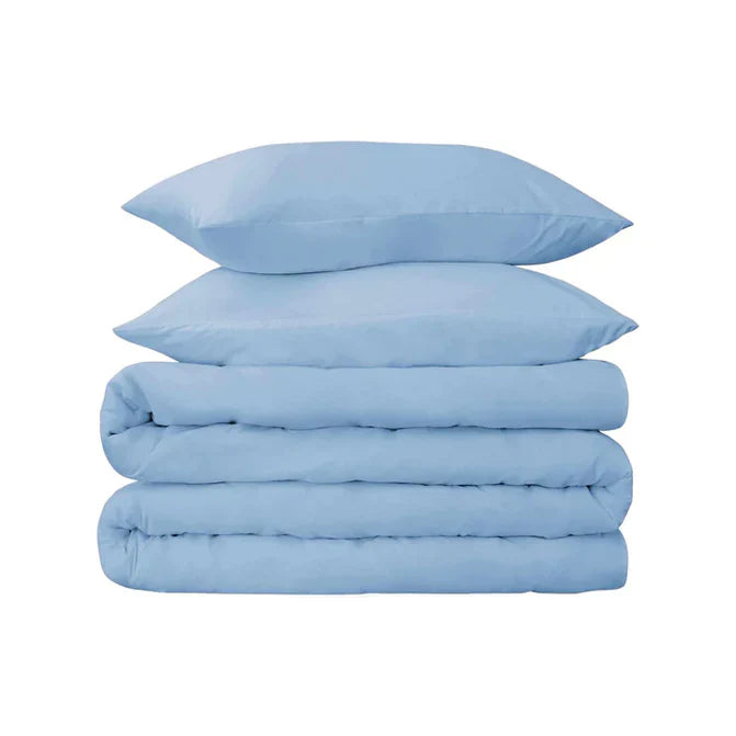 Egyptian Cotton 700 Thread Count Duvet Cover Bedding Set - LightBlue