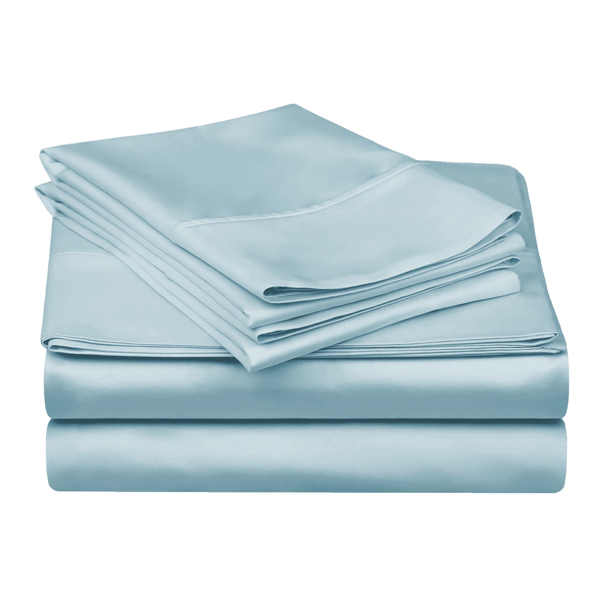 Egyptian Cotton 300 Thread Count Solid Deep Pocket Sheet Set - LightBlue