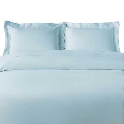 100% Rayon From Bamboo 300 Thread Count Solid Duvet Cover Set - LightBlue