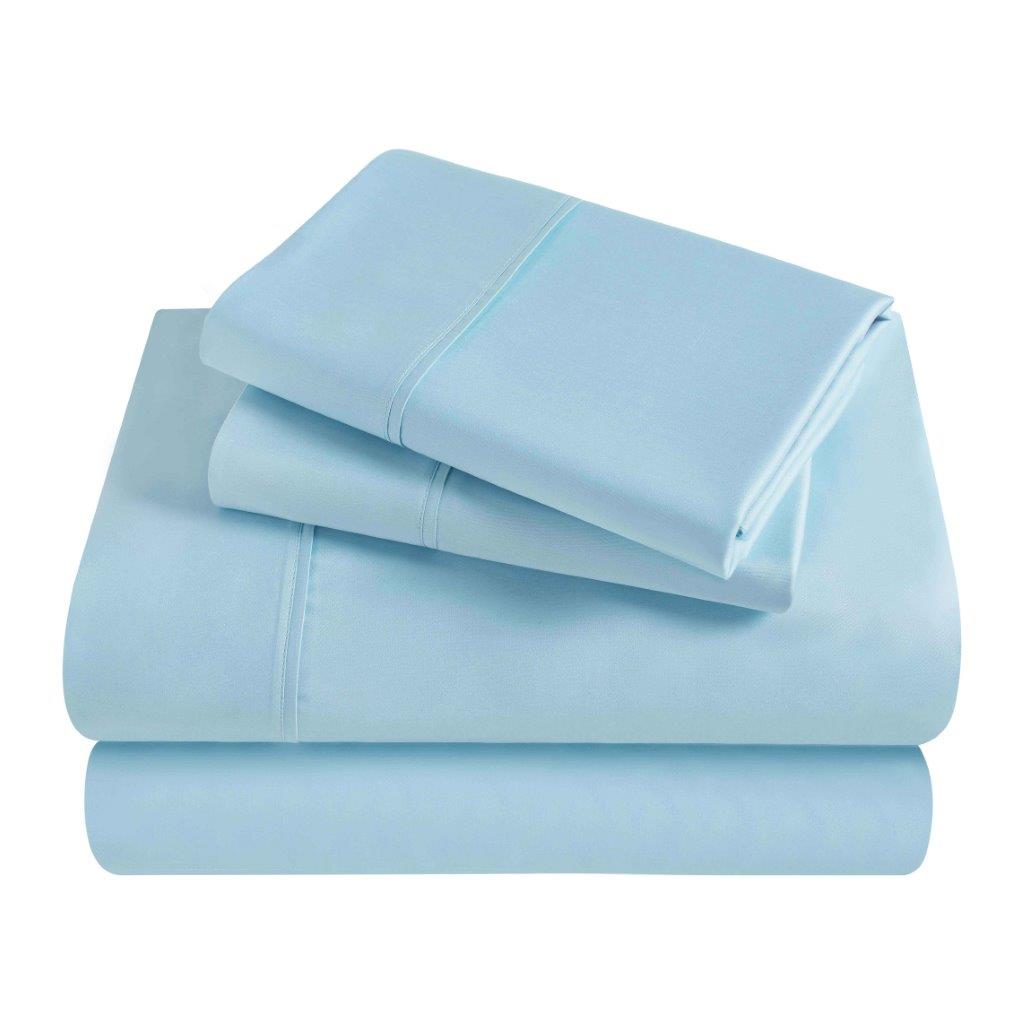 Modal From Beechwood 400 Thread Count Cooling Solid Bed Sheet Set - LightBlue