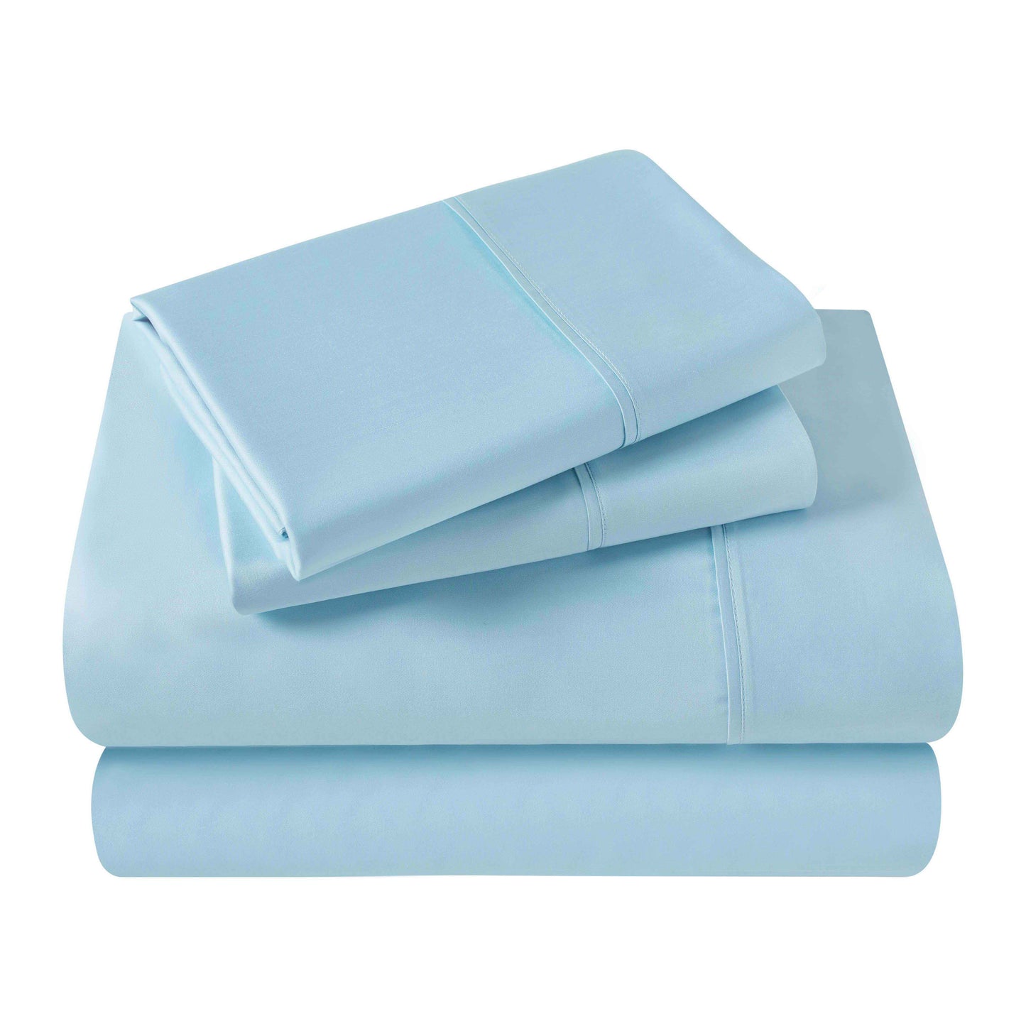 400 Thread Count Egyptian Cotton Solid Deep Pocket Sheet Set - LightBlue