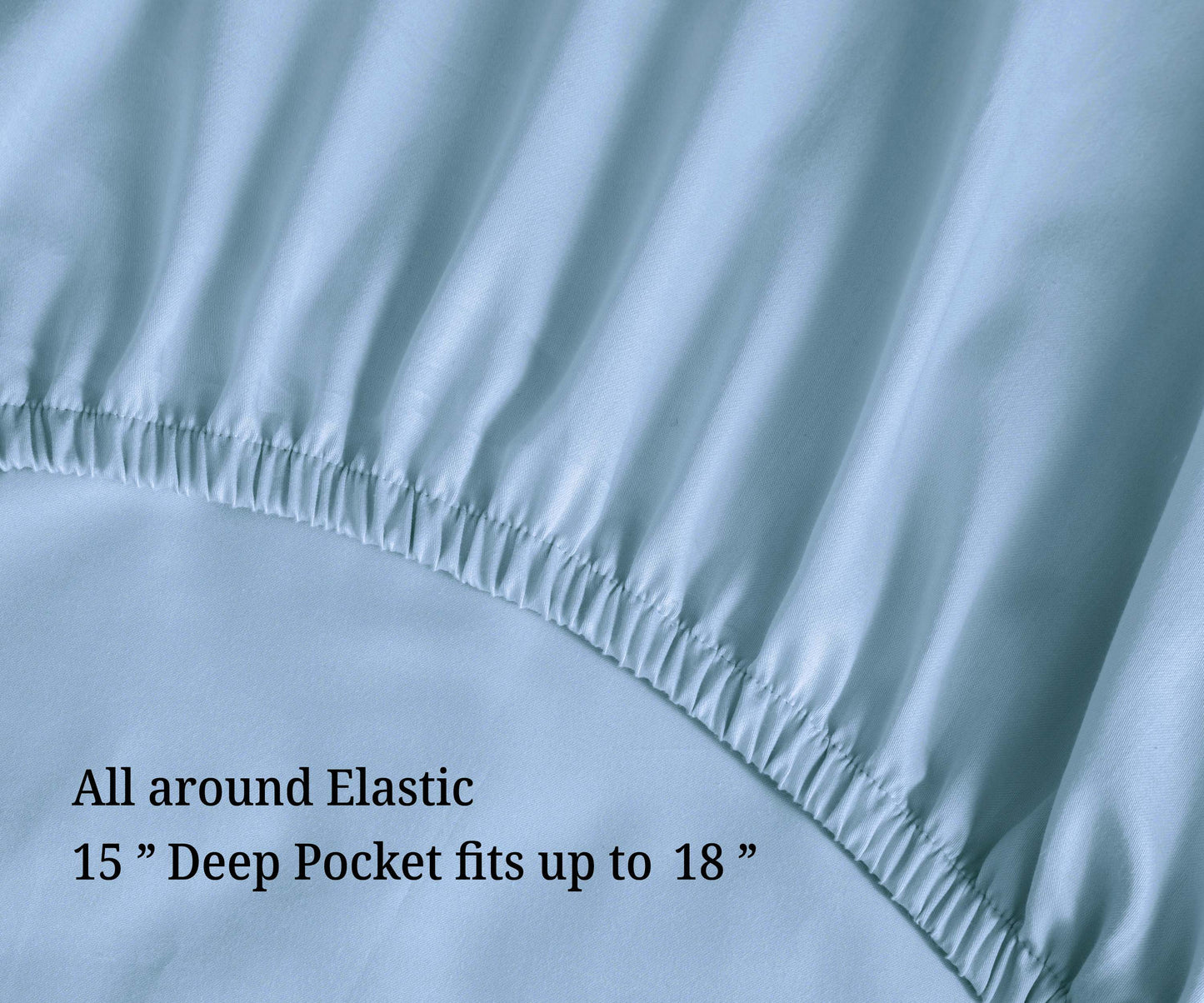 Egyptian Cotton 700 Thread Count Eco Friendly Solid Sheet Set - LightBlue