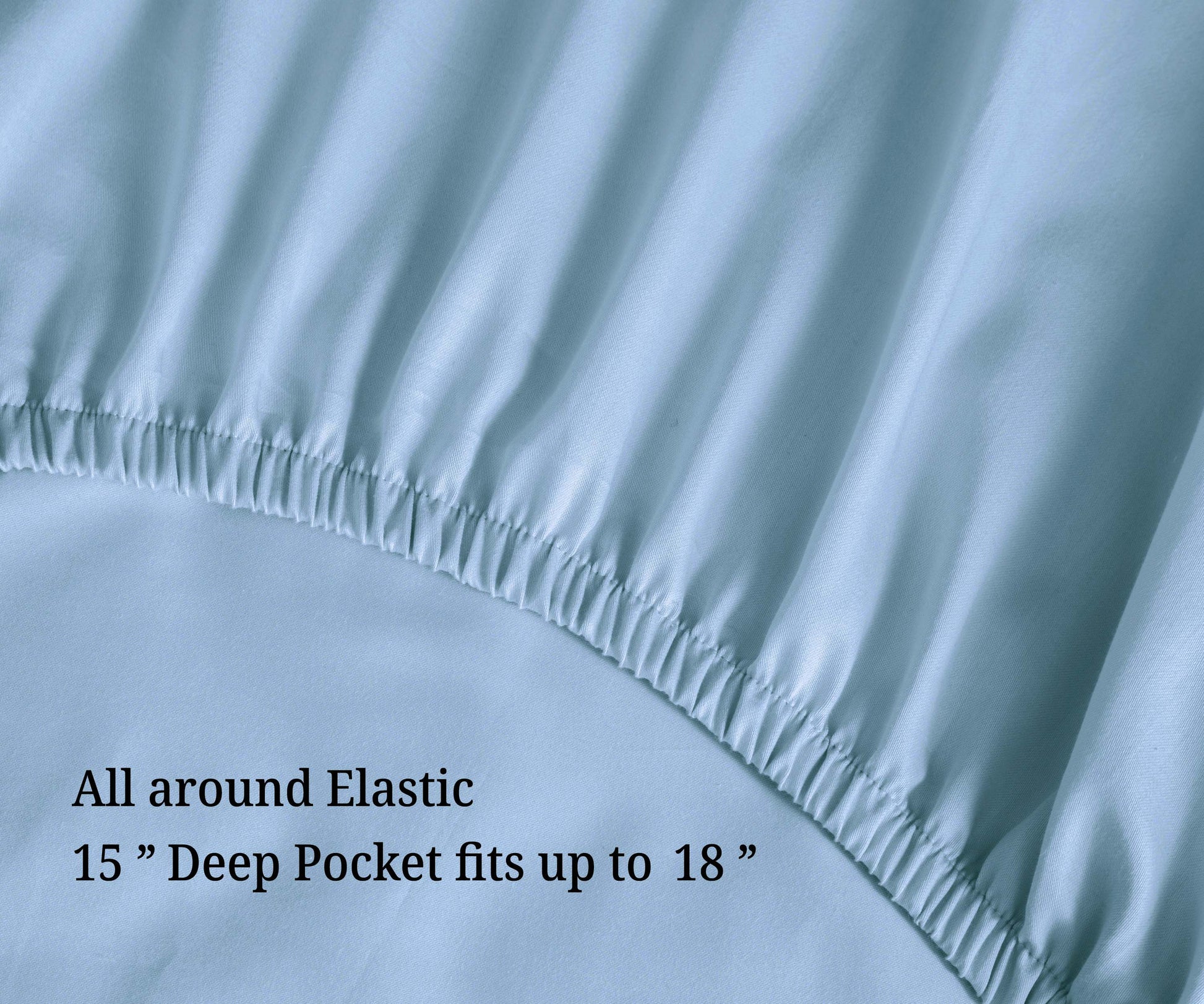 Egyptian Cotton 700 Thread Count Eco Friendly Solid Sheet Set - LightBlue