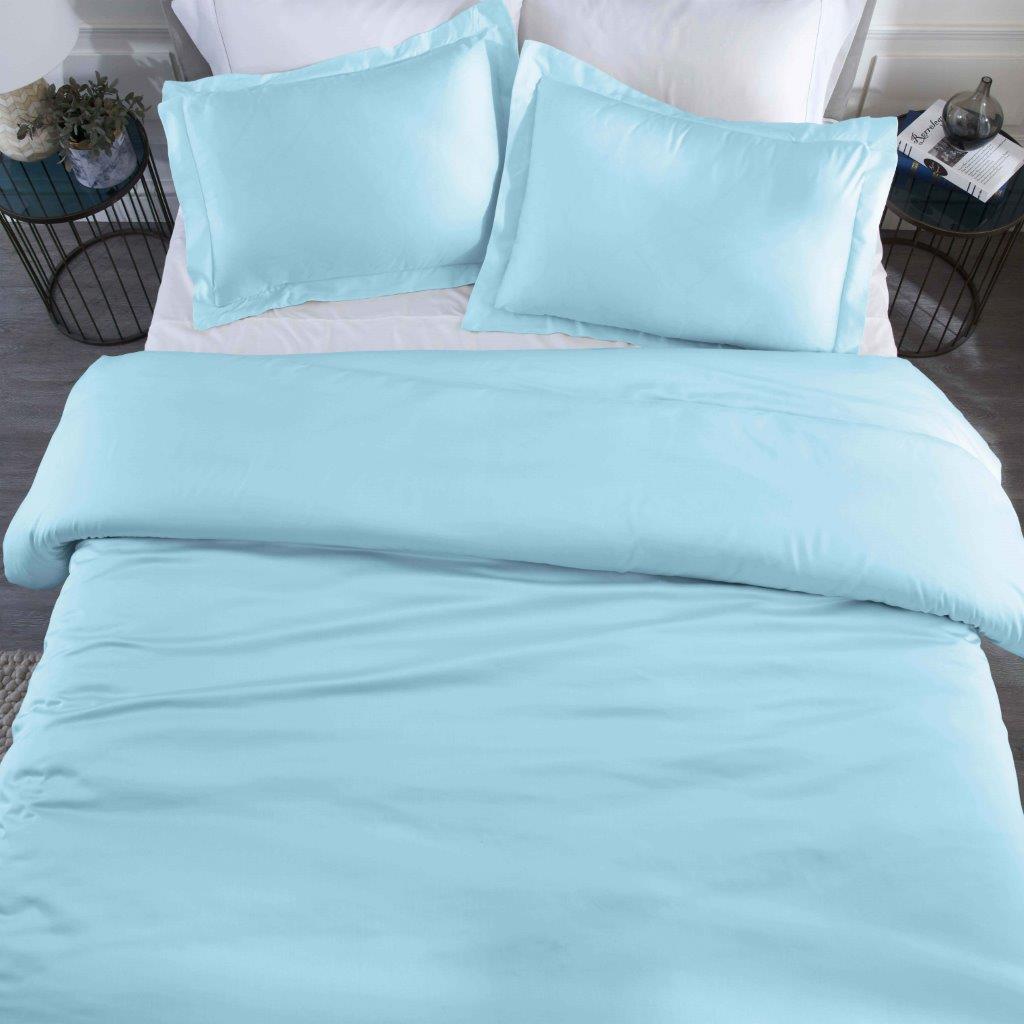 Modal From Beechwood 400 Thread Count Cooling Solid Duvet Cover Set - LightBlue