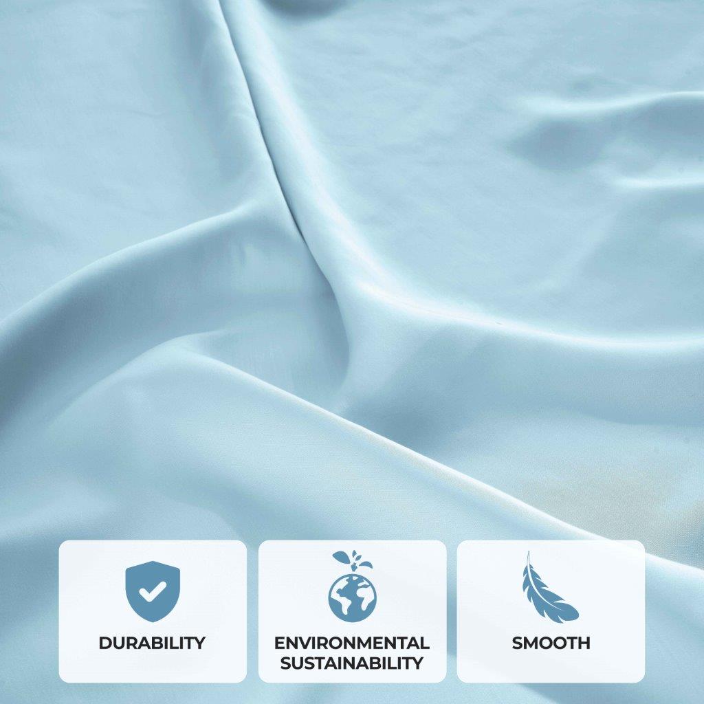 Modal From Beechwood 400 Thread Count Cooling Solid Pillowcase Set - LightBlue