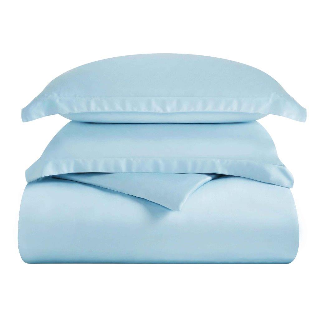 Modal From Beechwood 400 Thread Count Cooling Solid Duvet Cover Set - LightBlue