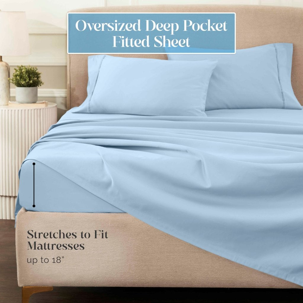 Egyptian Cotton 1200 Thread Count Eco-Friendly Solid Sheet Set