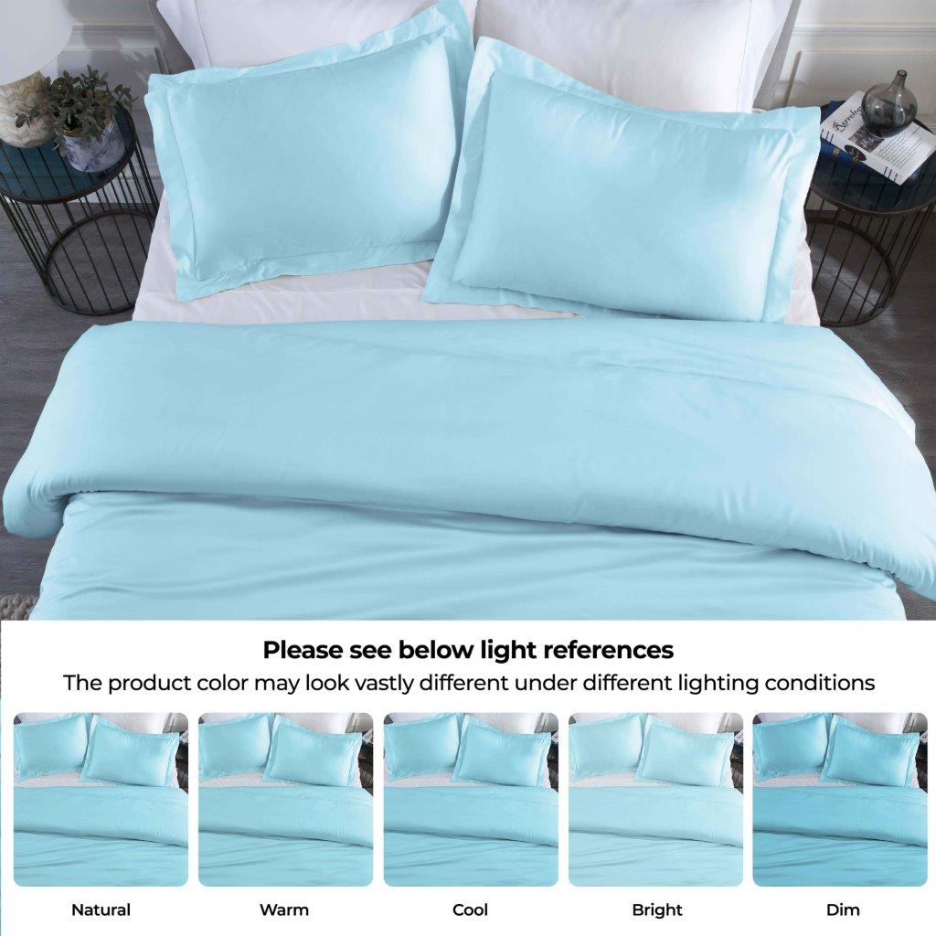 Modal From Beechwood 400 Thread Count Cooling Solid Duvet Cover Set - LightBlue