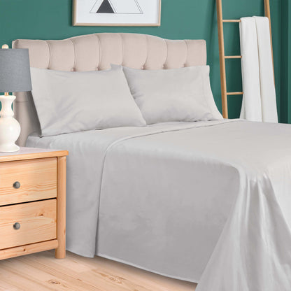 Egyptian Cotton 300 Thread Count Solid Deep Pocket Sheet Set - LightGrey