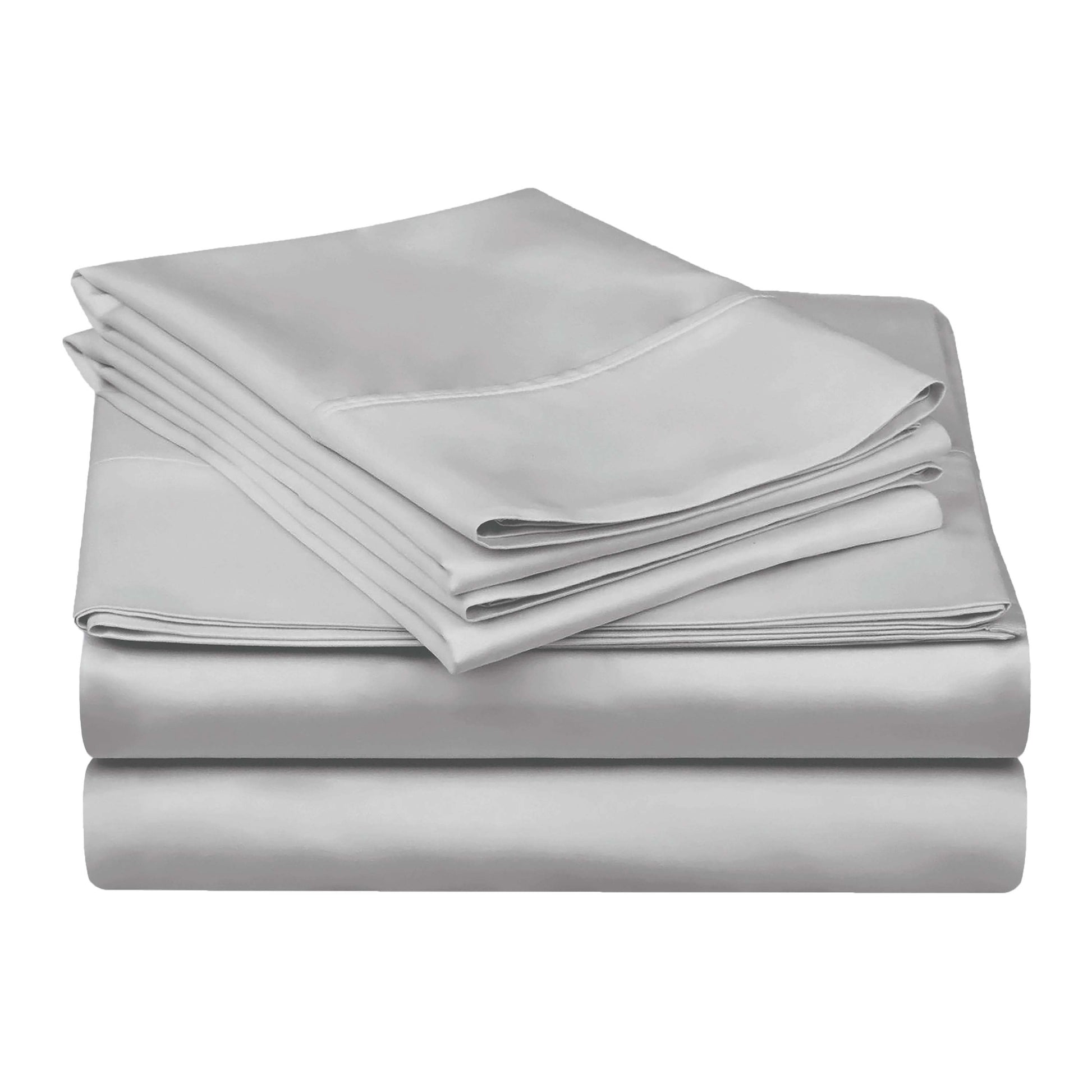 Egyptian Cotton 300 Thread Count Solid Deep Pocket Sheet Set - LightGrey