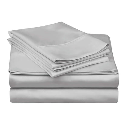 Egyptian Cotton 300 Thread Count Solid Deep Pocket Sheet Set - LightGrey