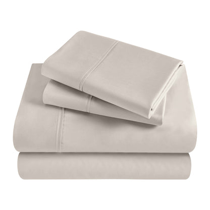 Egyptian Cotton 300 Thread Count Solid Deep Pocket Sheet Set - LightGray