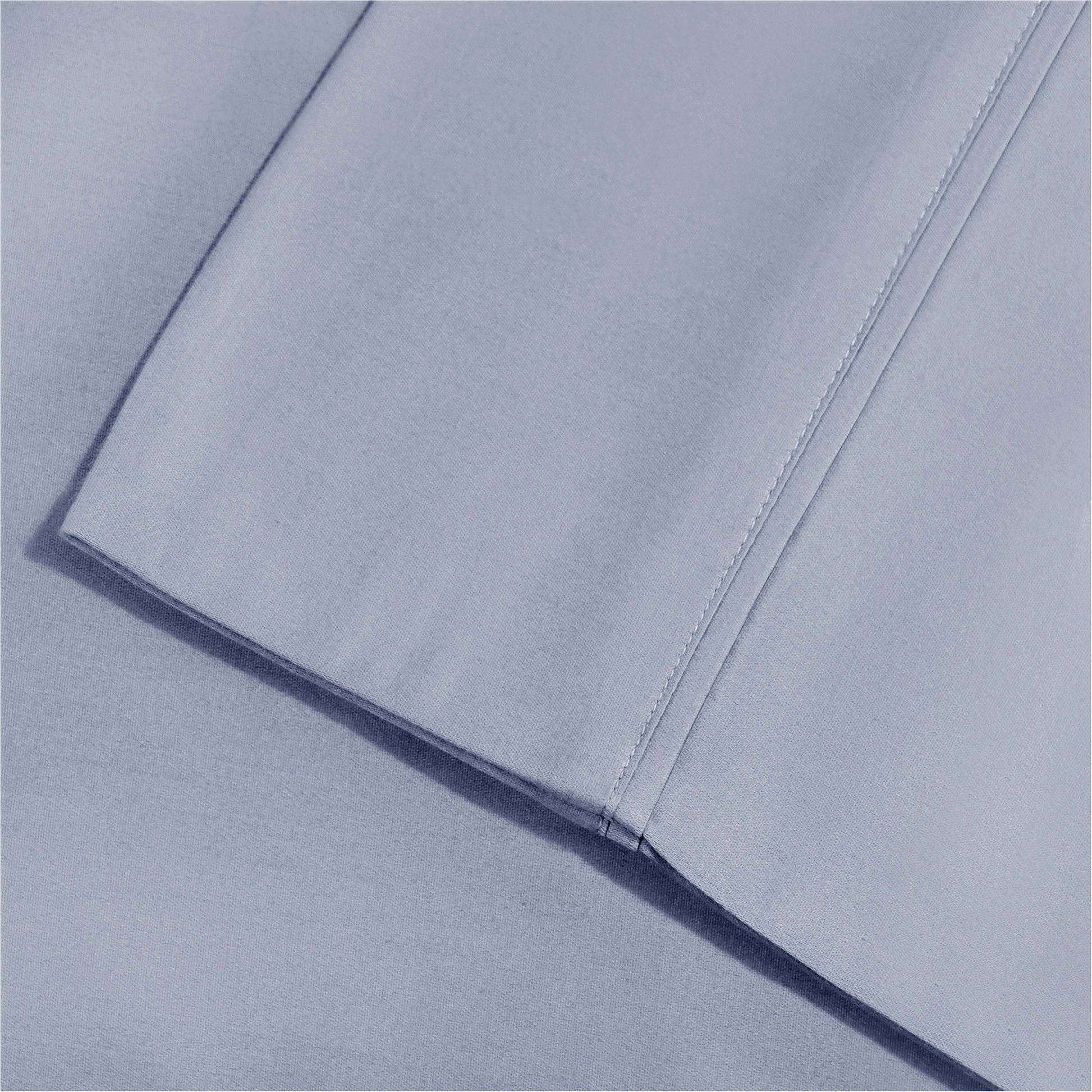 1200 Thread Count Cotton Blend 2 Piece Solid Pillowcase Set - LightBlue