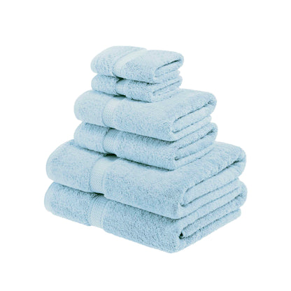 Madison Egyptian Cotton Pile Plush Heavyweight 6 Piece Towel Set