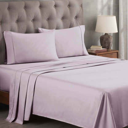 Egyptian Cotton 300 Thread Count Solid Deep Pocket Sheet Set - Lilac