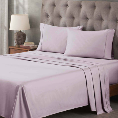 400 Thread Count Egyptian Cotton Solid Deep Pocket Sheet Set - Lilac