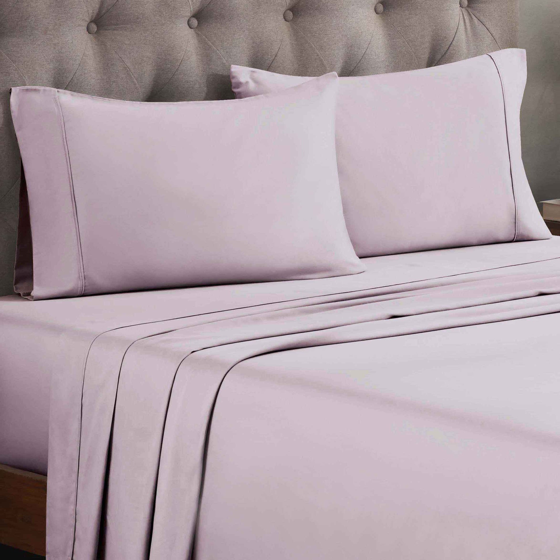Egyptian Cotton 300 Thread Count Solid Deep Pocket Sheet Set - Lilac
