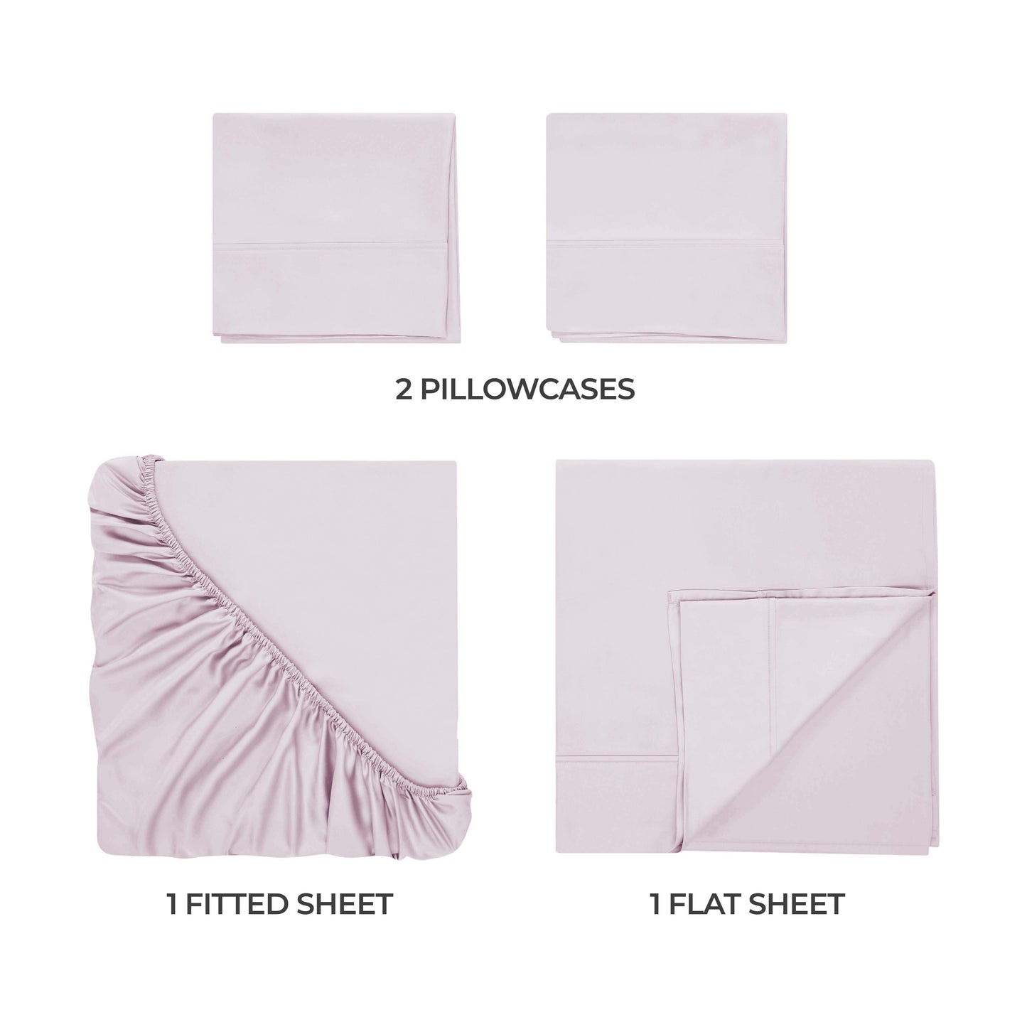 Egyptian Cotton 300 Thread Count Solid Deep Pocket Sheet Set - Lilac