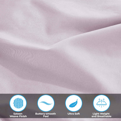 Egyptian Cotton 300 Thread Count Solid Deep Pocket Sheet Set - Lilac