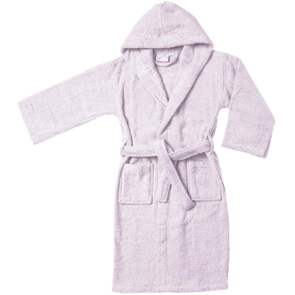 Cotton Ultra-Soft Terry Lightweight Kids Unisex Hooded Bathrobe - Lilac