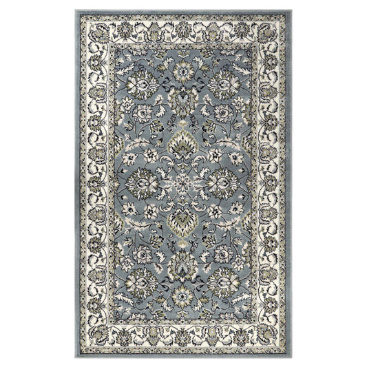 Lille Elegant Floral Indoor Area Rug or Runner Rug Or Door Mat - Cream
