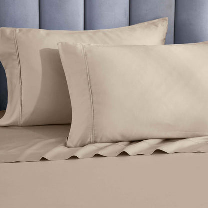 Modal From Beechwood 400 Thread Count Cooling Solid Pillowcase Set - Linen