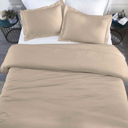 Modal From Beechwood 400 Thread Count Cooling Solid Duvet Cover Set - Linen