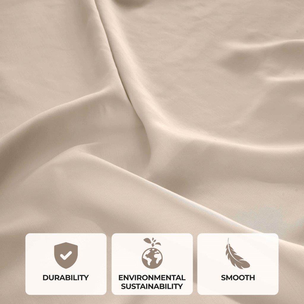 Modal From Beechwood 400 Thread Count Cooling Solid Bed Sheet Set - Linen