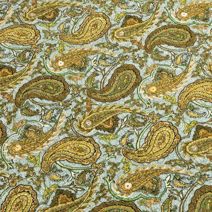 Reversible Morrocan Paisley Cotton Quilt Set - Green