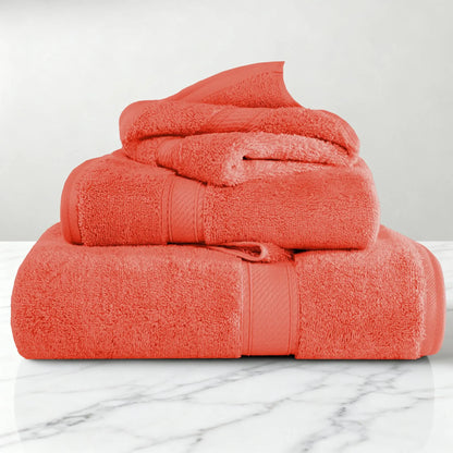 Madeline Egyptian Cotton Pile Plush Heavyweight 3 Piece Towel Set